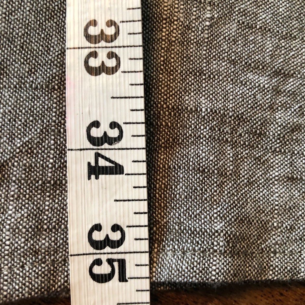LAST CALL BEFORE DONATION: Anthropologie Grey Linen Embroidered Dress L - Picture 11 of 15